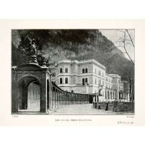 1909 Print Herkules Baths Hotel Resort Building Hungary Historic Image 