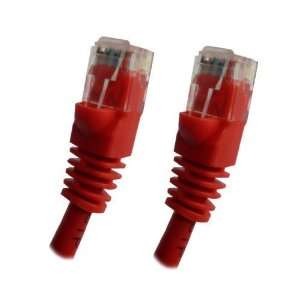  Red Ethernet Network, Patch Cable, Molded Snagless Boot, 3 