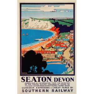  1933 Seaton Devon Ship Kenneth D. Shoesmith Mini Poster 