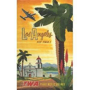  LOS ANGELES CALIFORNIA AIRPLANE AIRLINES TRAVEL TOURISM 