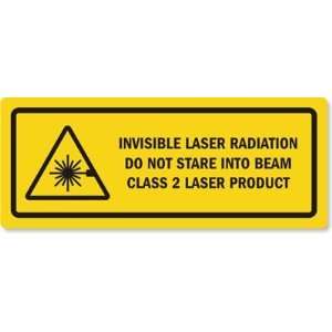 INVISIBLE LASER RADIATION DO NOT STARE INTO BEAM CLASS 2 LASER PRODUCT 