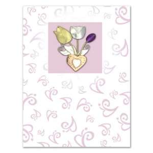  Pilgrim Imports Love in Bloom Pin Fair Trade Recycled Card 