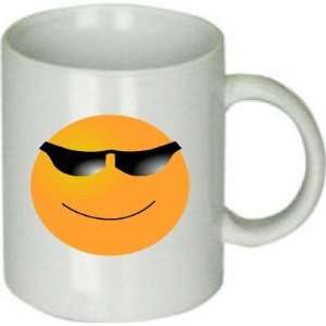  Smiley Wearing Sun Glasses Ceramic Coffee Mug Everything 