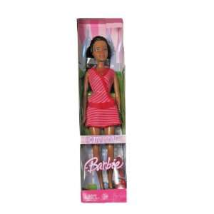  City Style Barbie   Nikki in Pink/Red Striped Dress Toys 