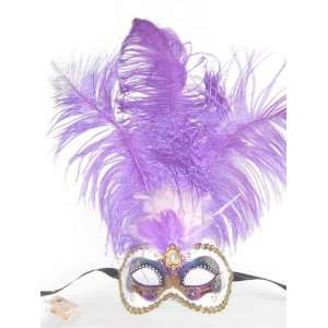 Purple Crystal Ciuffo Arco Bianco Feather Venetian 