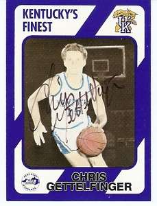 Chris Gettelfinger Kentucky Wildcats AUTO card 1978 Cha  