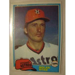  1981 Topps Nolan Ryan Astros