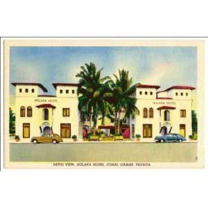  Reprint Patio view, Solana Hotel, Coral Gables, Florida 