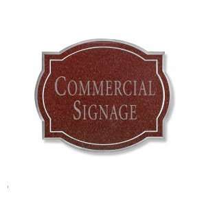   CLASSIC SURFACE MOUNTED MAROON SIGN SILVER CHARACTERS