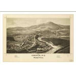  Historic Corinth, New York, c. 1888 (L) Panoramic Map 