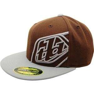  Troy Lee Designs Logo Flexfit Hat   Small/Medium/Brown 