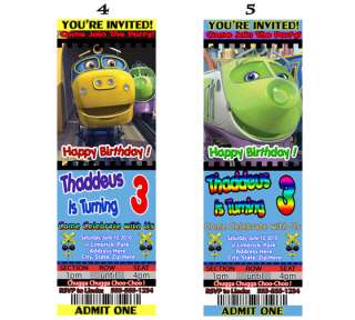 Chugginton Birthday Party Ticket Invitations Favors  