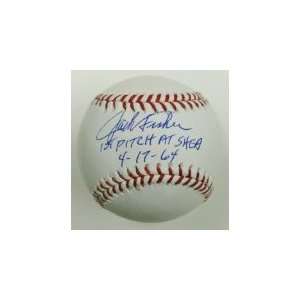  Jack Fisher Autographed Baseball First Pitch at Shea 