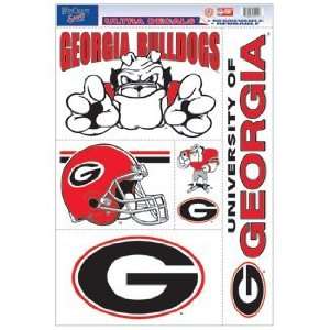    Georgia Bulldogs Static Cling Decal Sheet