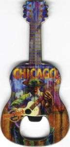 Hard Rock Cafe CHICAGO Guitar MAGNET Bottle Opener NEW  