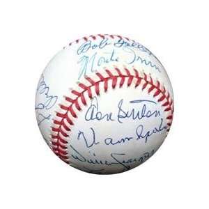 Baseball autographed by Hall of Famers Stargell Wilhelm 