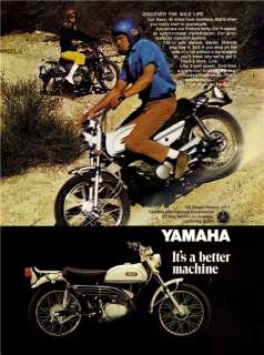 1969 YAMAHA 125 SINGLE ENDURO AT 1 MOTORCYCLE~Print Ad  