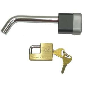  5/8 Receiver Lock and Adjustable Trailer Coupler Lock 