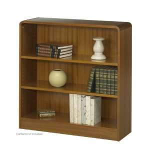   Veneer Bookcase   Medium Oak   BOOKCSE RAD CNR 36H MOK   Safco 1522MO