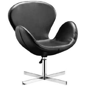  Zuo Cobble Black Swivel Chair