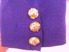 CACHE Purple Wool Military Style Blazer Size 8  