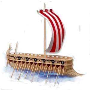  3 D Wooden Puzzle   Phoenician Military Ship  Affordable 