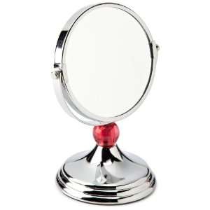 Taymor Chrome Mini Countertop Glamour Mirror with Fuscia Ball  