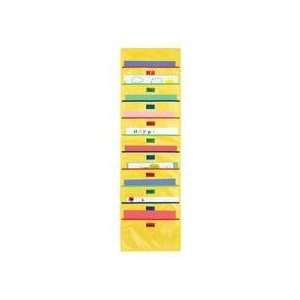  10 Pocket Chart with Color Coded Name Tags Office 