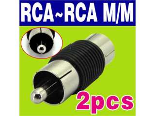 2x RCA/RCA RCA to RCA Male to Male Audio Adapter Coupler O 420