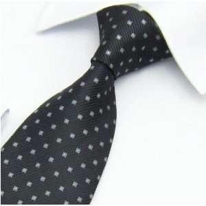 Lrzyou® Mens Dots Sateen Tie, Gift Idea, Gift Box Included  Black