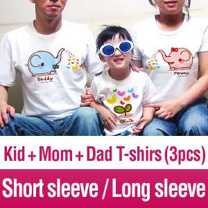 Cute custom t shirts for Family(1setthree t shirts)A4  