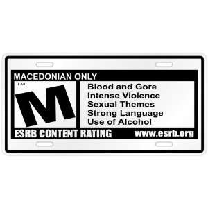   Parodie Macedonia License Plate Country