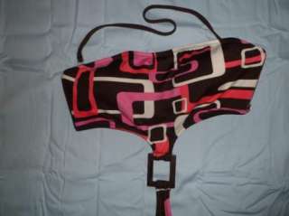   ladies 12 GEOMETRIC Print MONOKINI one piece Bikini Strapless  