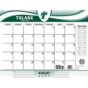 Tulane Green Wave 2007   2008 22x17 Academic Desk Calendar  