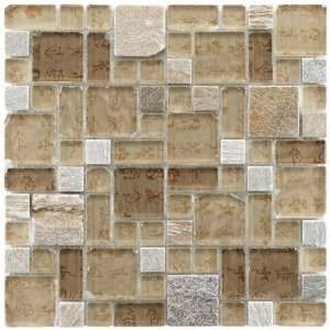 Sierra Versailles Heritage 11 3/4 x 11 3/4 Inch Glass and Stone Mosaic 