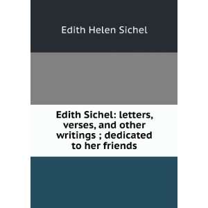  Edith Sichel letters, verses, and other writings 