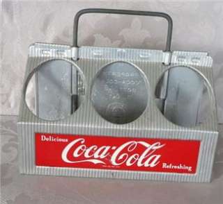 1950s Delicious Refreshing, Metal Coca Cola 6 Pack Carrier  Sweet 