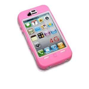  Pink/White Iphone 4 Caseparable to Otterbox Defender 