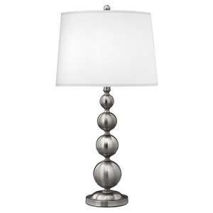  Complements S370DWH Nightstand Table Lamp, Brushed Steel 