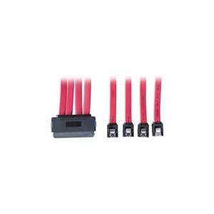   Lite 0.5m Internal Sata Sff 8484 4x7pin Sas Cable Red Electronics