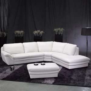   Modern Leather Sectional and Ottoman By TOSH Furniture