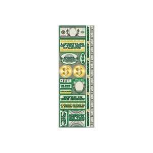 Signature 3 Cardstock Combo Stickers 4.25x12 show Me The Money 6Pk
