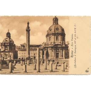  1910 Vintage Postcard Trajans Forum   Rome Italy 