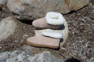   Genuine Australian Shearling Sheepskin/Suede Slippers Wool Booties