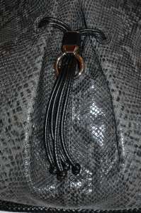 398 COLE HAAN Handbag Purse HOBO PHOEBE Black Python  