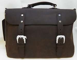 16 Fine Leather Light Laptop Case Casual Messenger Bag L52  