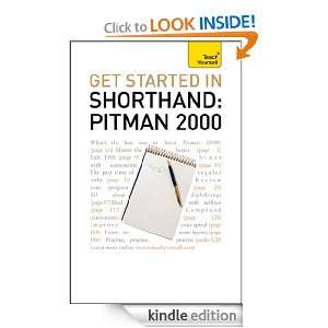 Get Started In Shorthand Pitman 2000 Teach Yourself Teach Yourself 