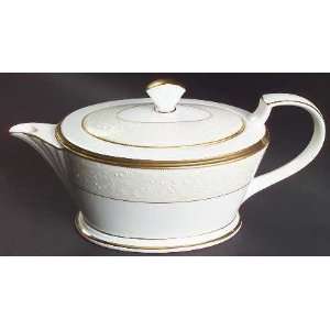  Noritake White Palace Tea Pot & Lid, Fine China Dinnerware 