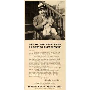  1935 Ad Quaker State Oil Refining Co. Arthur H Rice Dog 