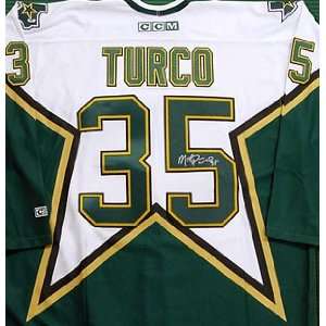  Marty Turco Memorabilia Signed Replica Hockey Jersey 